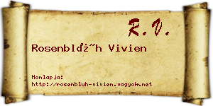 Rosenblüh Vivien névjegykártya